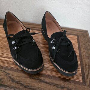 Vionic Teagan Women's Nubuck Lace Up Loafer Lug Sole - Size 9.0m